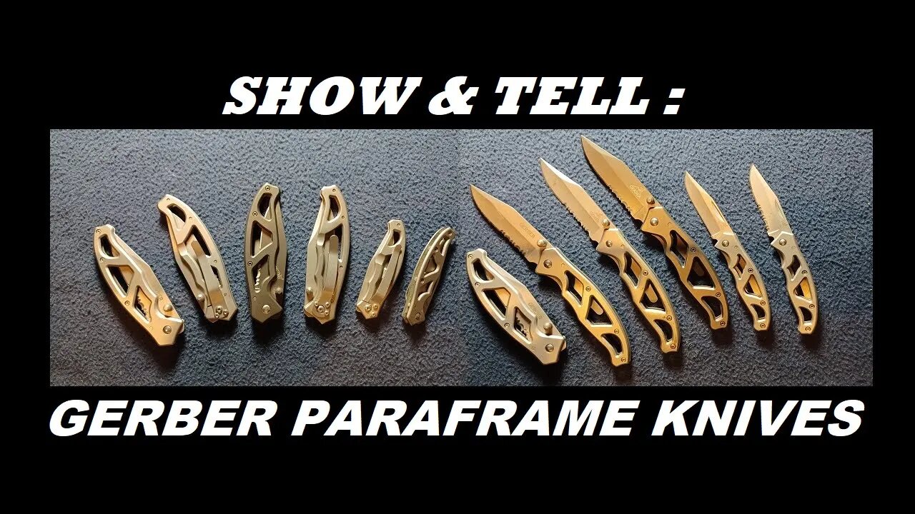SHOW AND TELL [79] : GERBER PARAFRAME KNIFE FRAME FOLDER examples