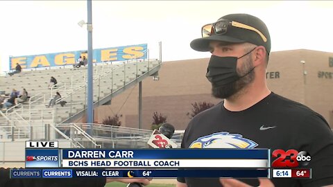 Bakersfield Christian kicks off football season, interview with Coach Darren Carr