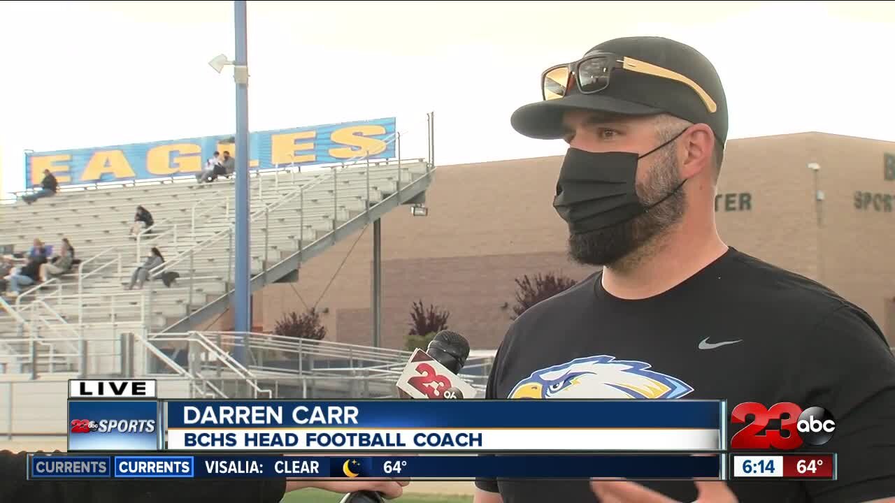 Bakersfield Christian kicks off football season, interview with Coach Darren Carr