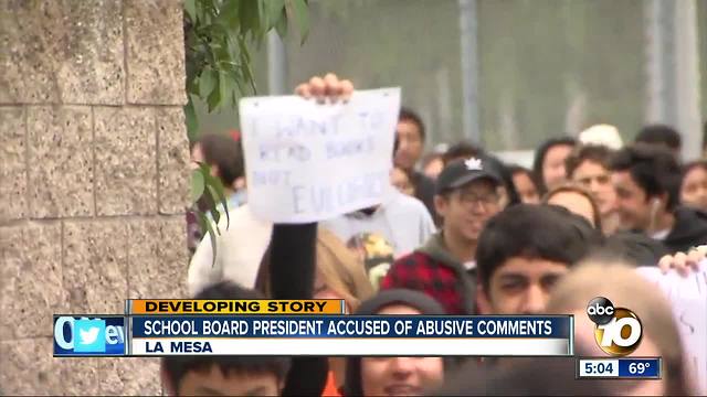 School board president accused of offensive comments
