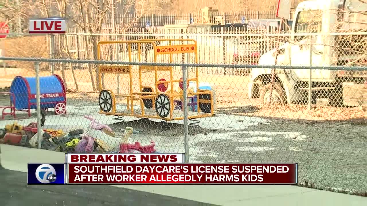 Southfield day care license suspended after worker allegedly harms kids