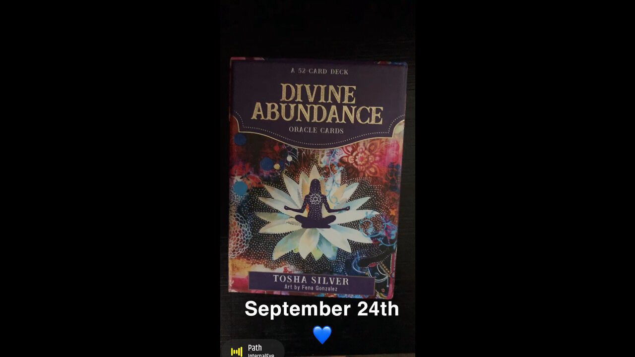 September 24th oracle card: my path