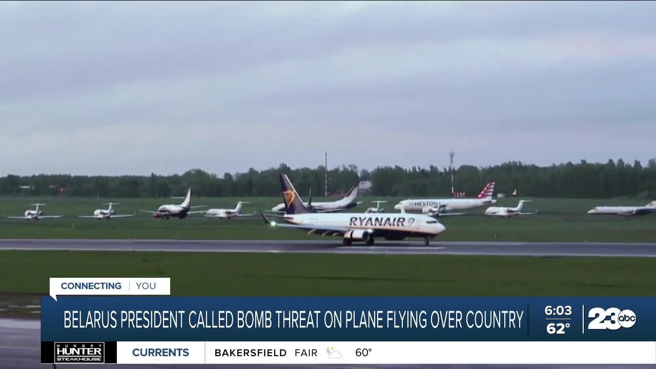 Belarus president called bomb threat on plane flying over country