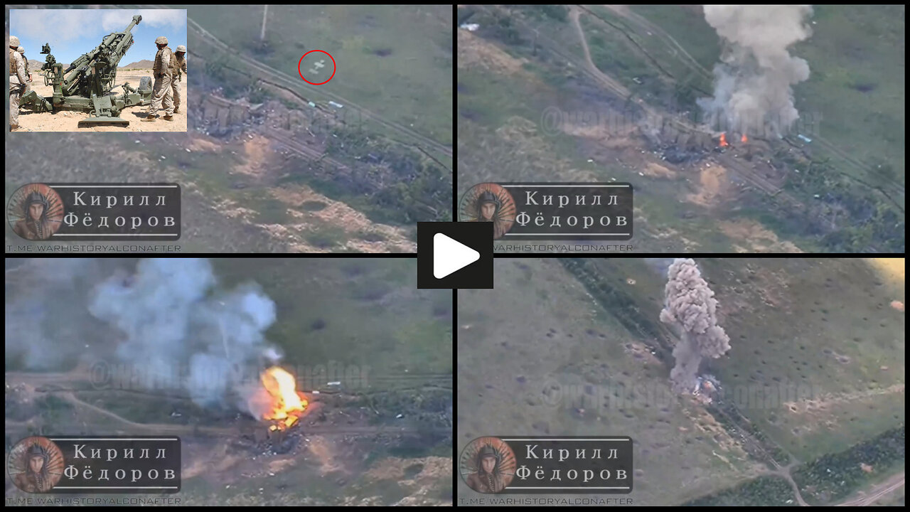 Kharkiv area: Russian Lancet UAV burns M777 howitzer and ammunition
