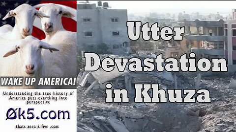 Aerial Drone Footage Captures Utter Devastation in Khuza’s, East of Khan Yunis in Southern Gaza