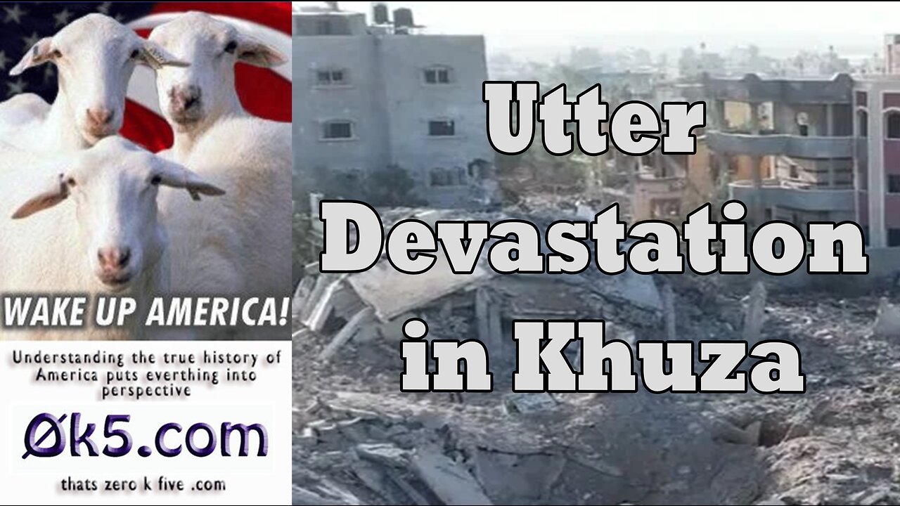 Aerial Drone Footage Captures Utter Devastation in Khuza’s, East of Khan Yunis in Southern Gaza