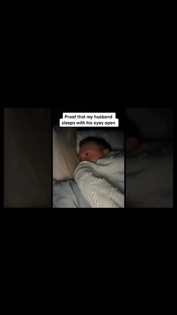 Woman provides "evidence" of her husband's strange sleeping pattern, saying, "I would cry."#shorts