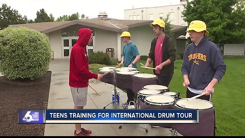 Teens preparing for International Drum Tour