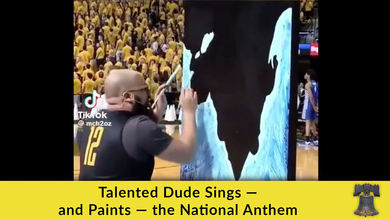 Talented Dude Sings — and Paints — the National Anthem