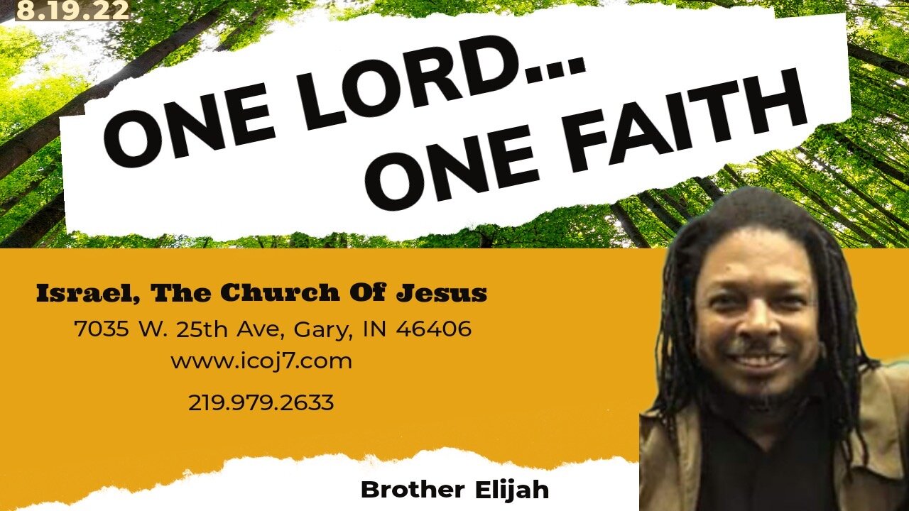 ONE LORD… ONE FAITH