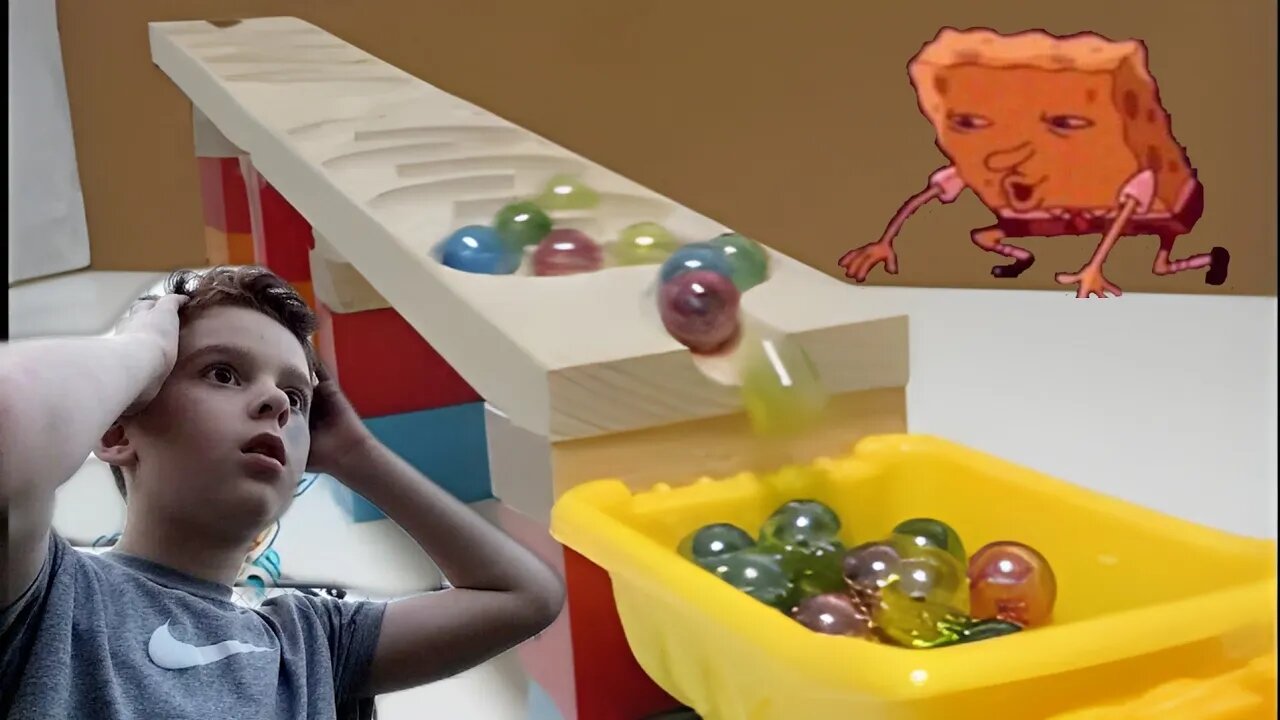 Marble Run Race ☆ HABA Slope, Dump Truck & Garbage Truck #2
