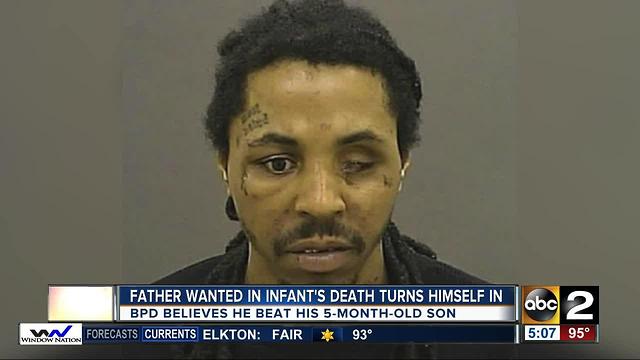 Man wanted in infant son's death turns himself in