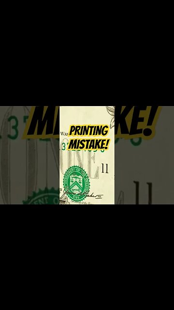 Printing Error on a One Dollar Bill! #money