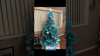 $10 Turquoise Christmas Tree #christmas #shorts #diy