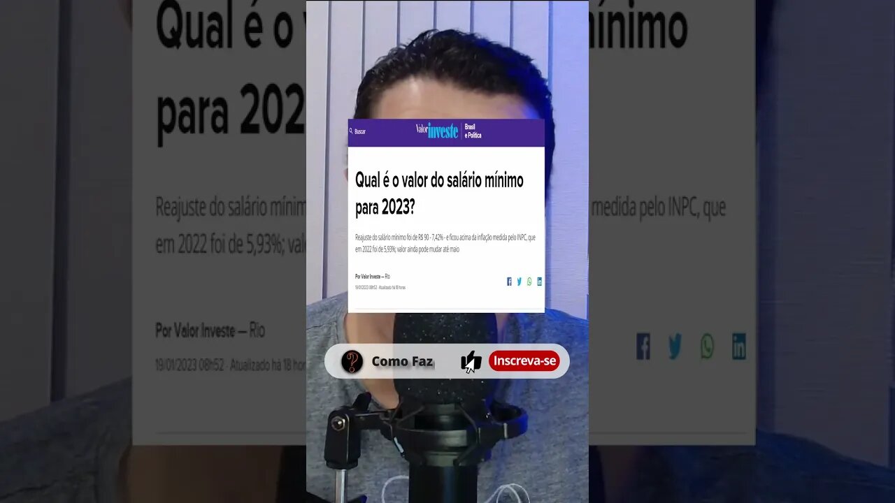 Reajuste do Salário Mínimo 2023 #shorts #reajuste #salariominimo