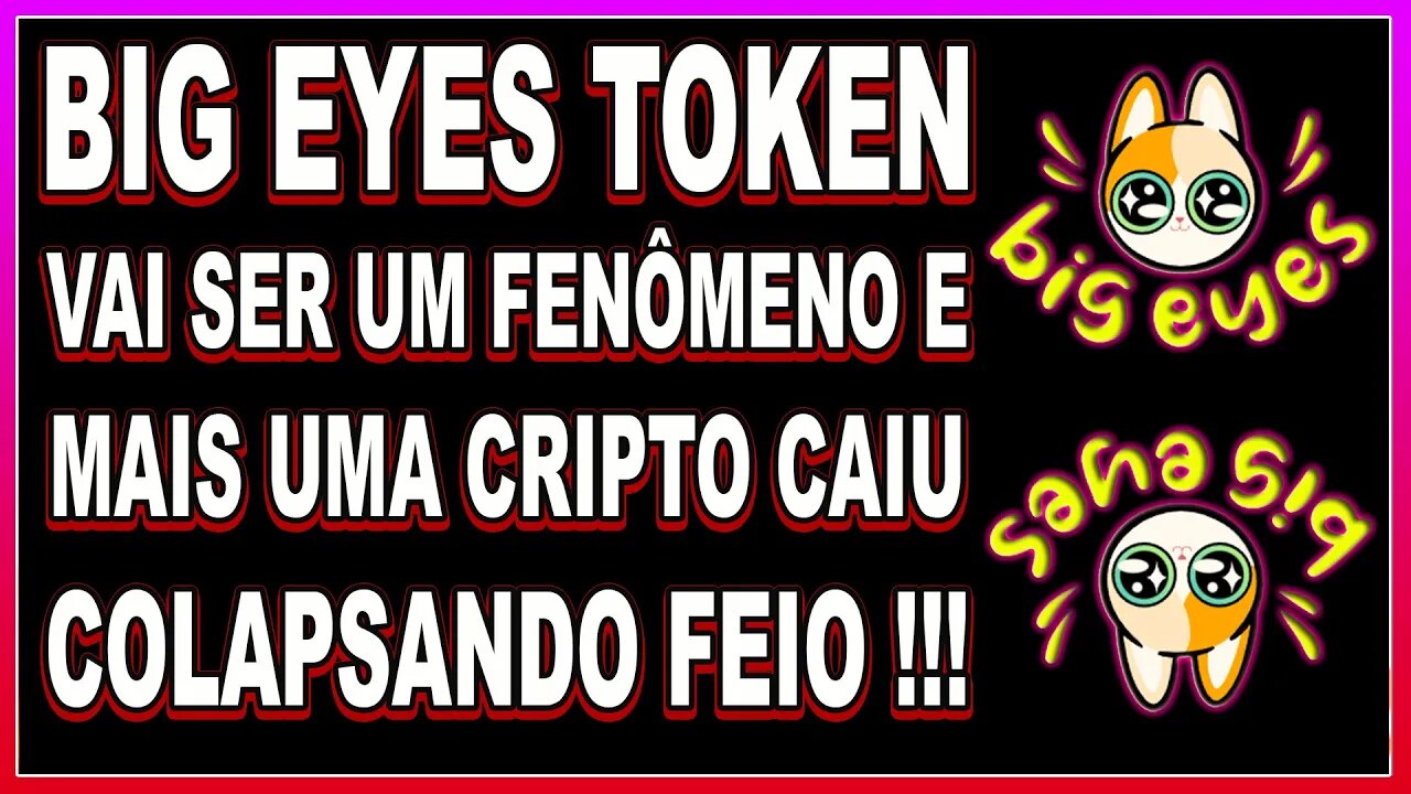 BIG EYES TOKEN VAI SER UM FENÔMENO E MAIS UMA CRIPTO CAIU COLAPSANDO FEIO !!!