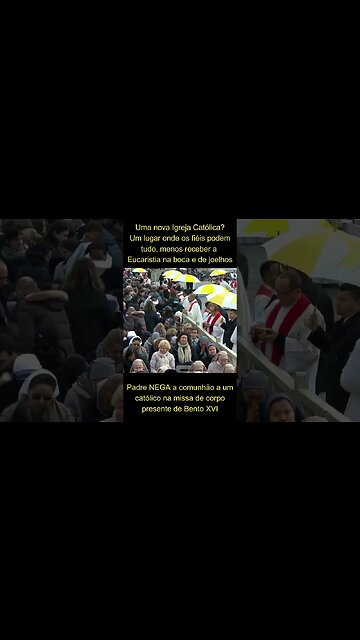 Padre NEGA comunhão na boca durante a missa de BENTO XVI #shorts