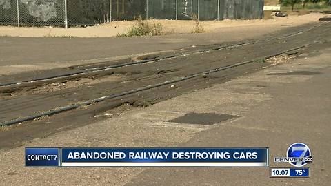 Residents say abandoned railway blowing out tires for months, still no fix