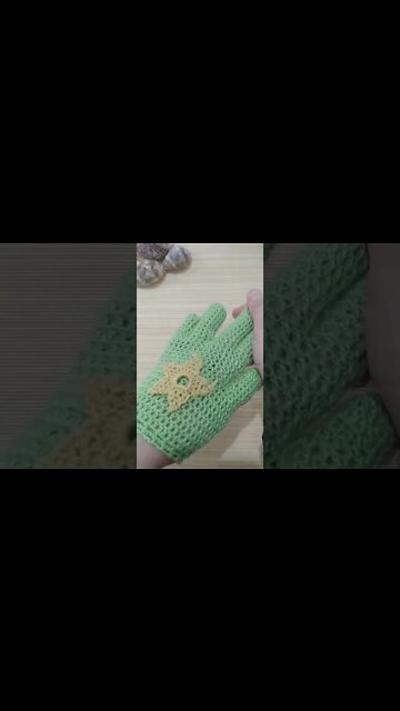 A crochet Green Gloves #shorts