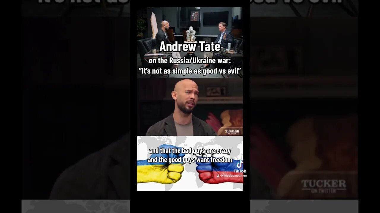 Andrew Tate on the War in Ukraine: “Not as simple as Good vs. Evil”