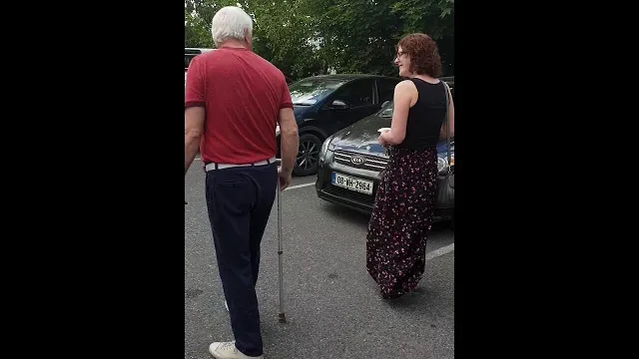 Jim walks from our clinic without the aid of his wheelchair & his stick.