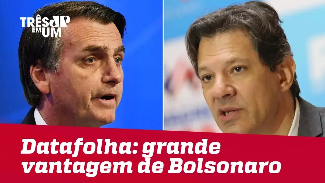 Datafolha: Bolsonaro tem 58% e Haddad, 42%