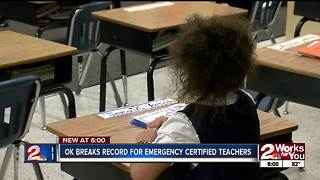 Okla. breaks record for emergency certified teachers