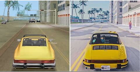 GTA Vice City 2002 vs 2021 Remastered Comparison - GTA 6 Vice City 2 Concept [GTA 5 PC Mod]