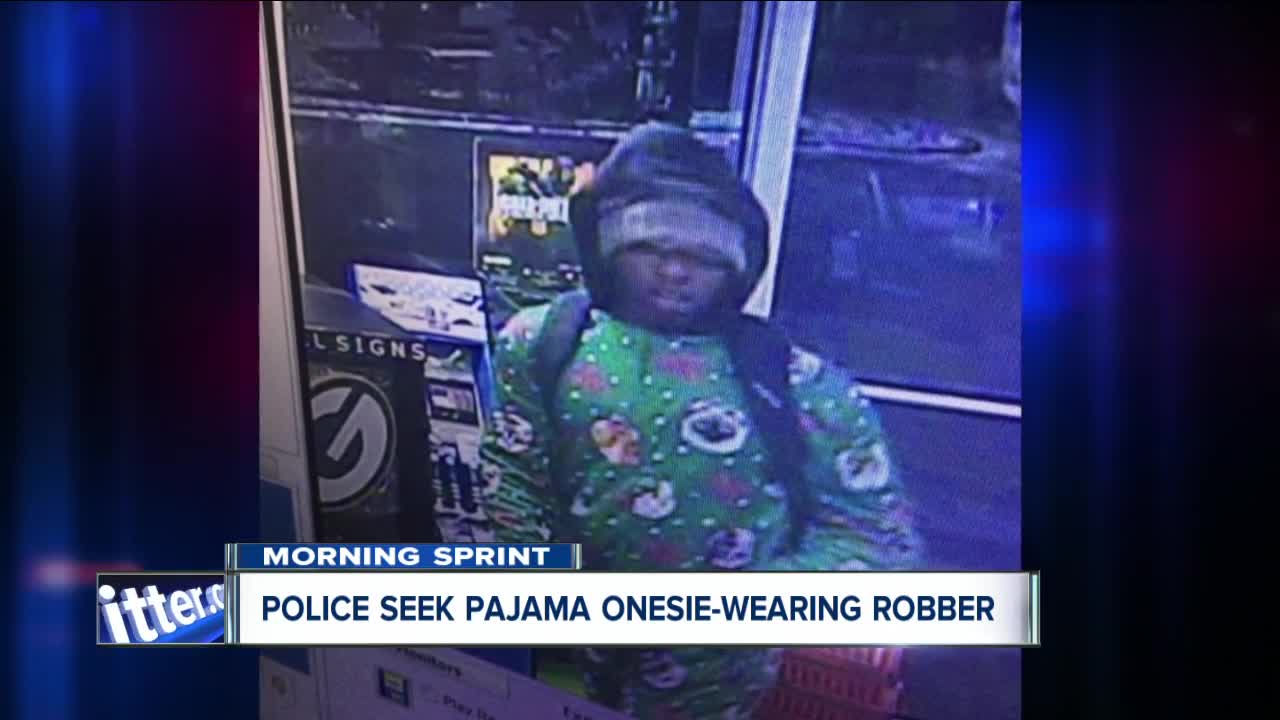 Can you recognize this pajama onesie-wearing robber in Cheektowaga?