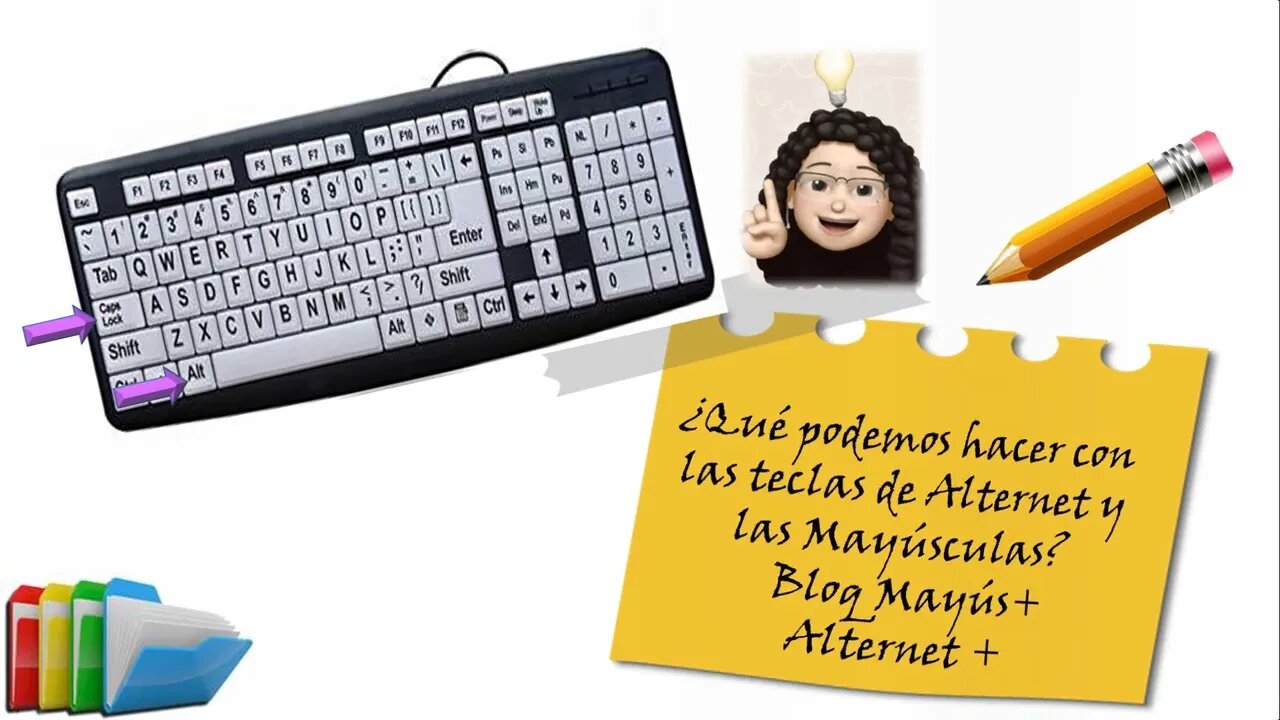 ¿Cómo usar las teclas de Bloque de Mayúsculas y la tecla de Alternet?