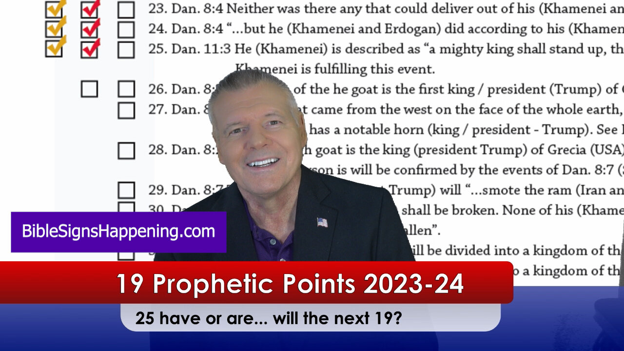 Bible Signs Happening - 19 Bible prophetic points 2023 - 2024