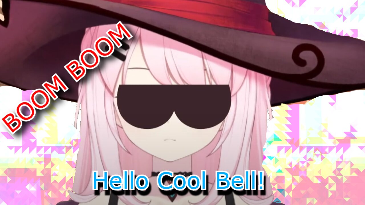 Hello cool Vtuber Bell Nekonogi weird chin Sunglasses and oppai