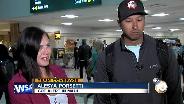 Hawaii vacationers return to San Diego after false missile alert