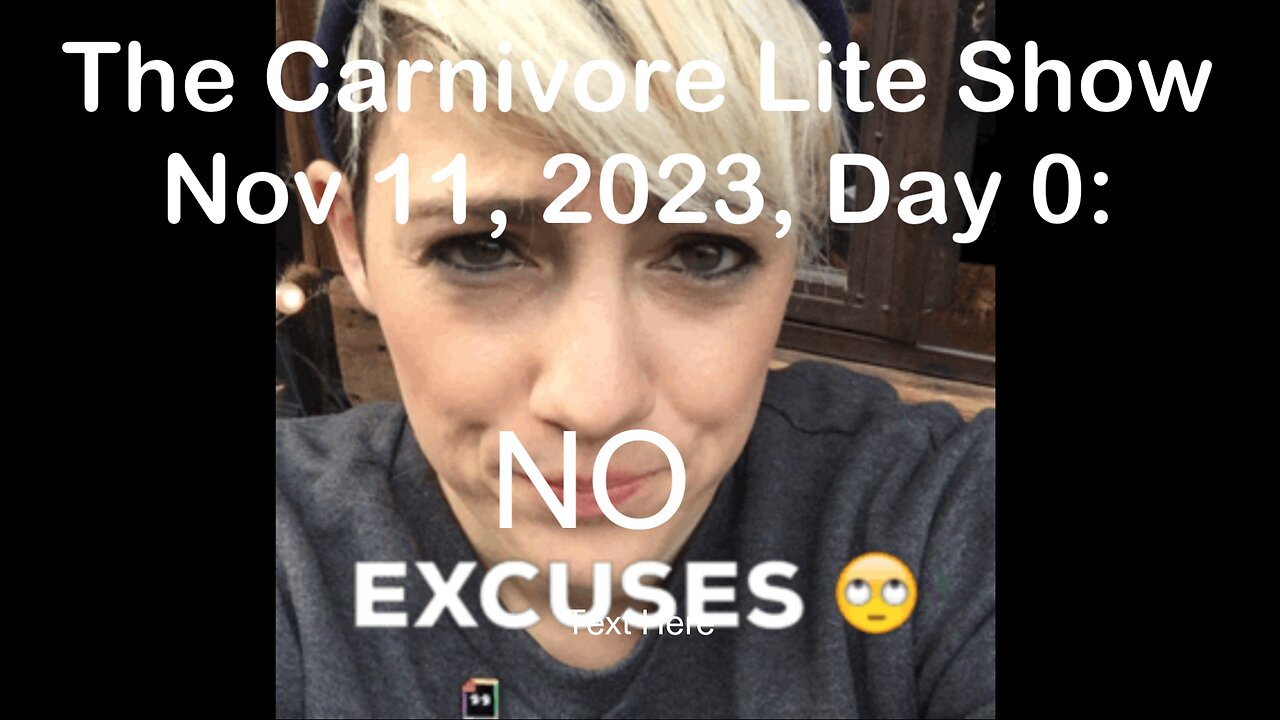 Nov 11, 2023, Day 0: Update of My Carnivore Lite Journey - With Help from Against the Grain Channel