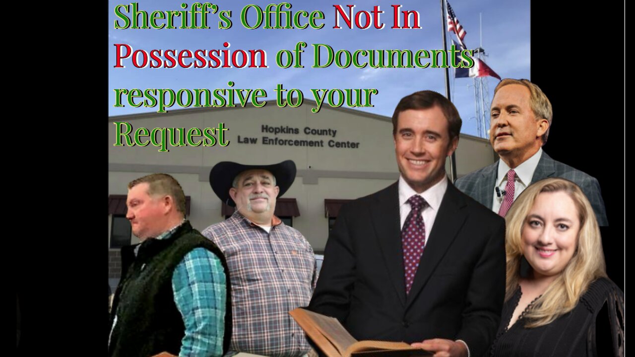 Texas Public Information Act Denial Game ~Not In Possession Of Documents Responsive To Your Request