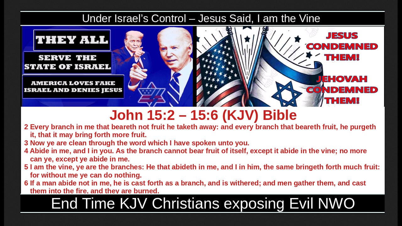 Under Israel’s Control – Jesus Said, I am the Vine