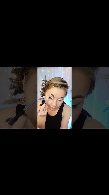 sparkly white #shorts #makeup #christmas