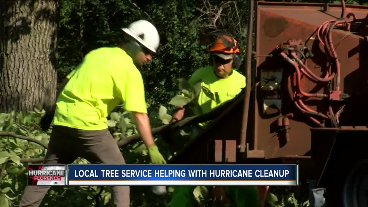 Local tree removal company heading east to help with Florence victims