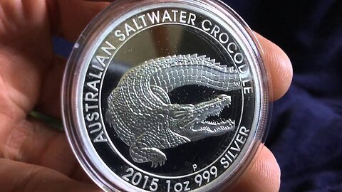 2015 Silver Proof Saltwater Crocodile