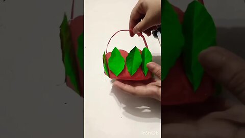 DIY Paper flower basket #paperbasket #papercraft#viral #shorts #ytshorts #shortvideo