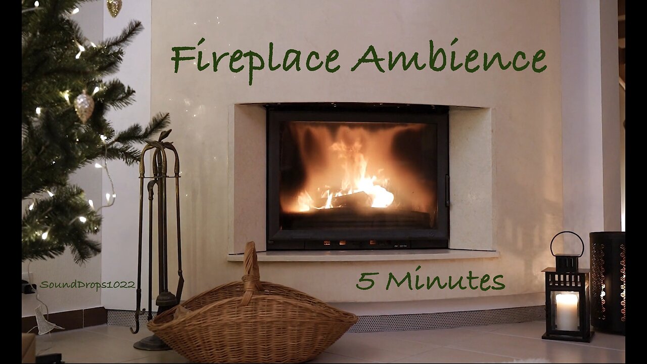 Christmas Fireplace Bliss : Short 5-Minute Ambience