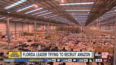 Florida leader trying to recruit Amazon