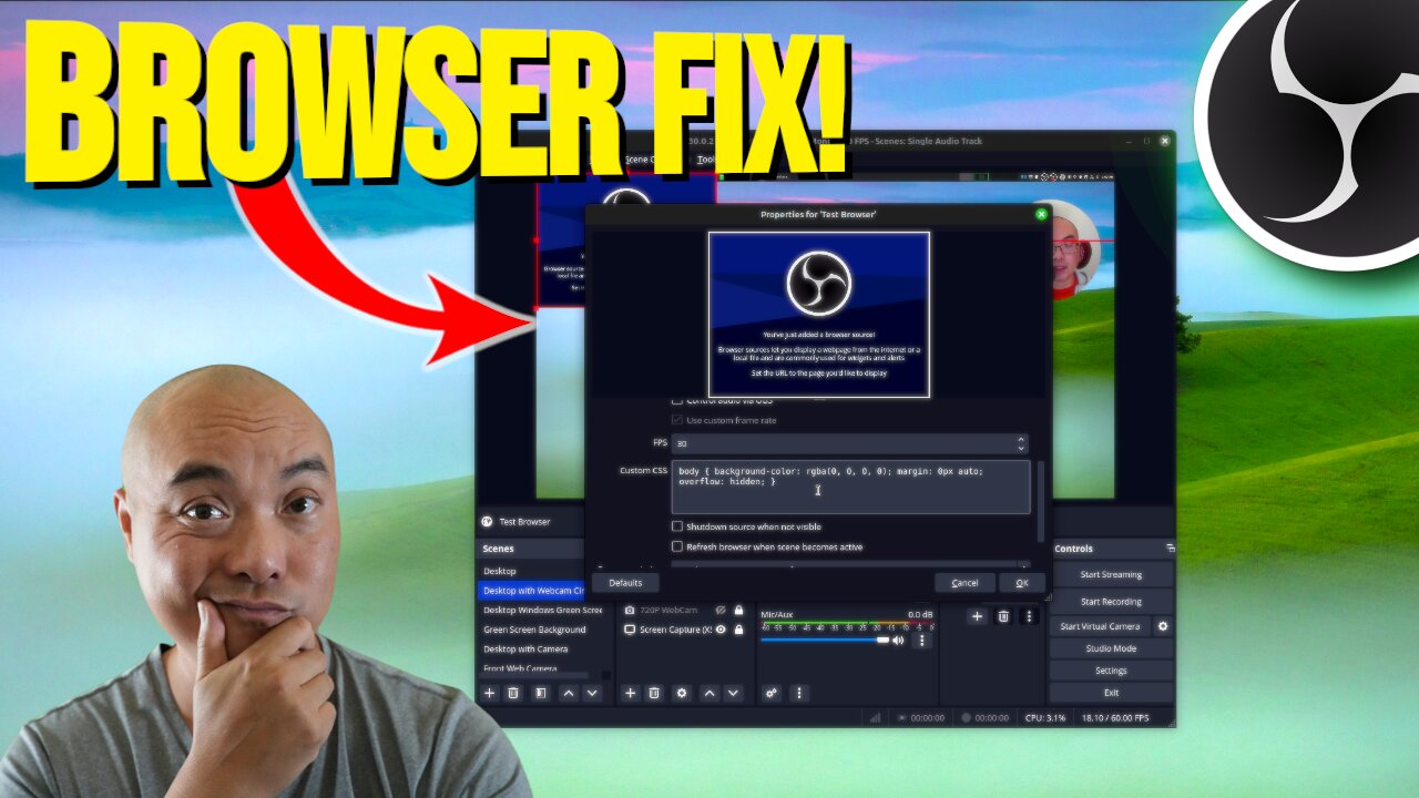 OBS Browser No Scroll FIX! | OBS Tutorial