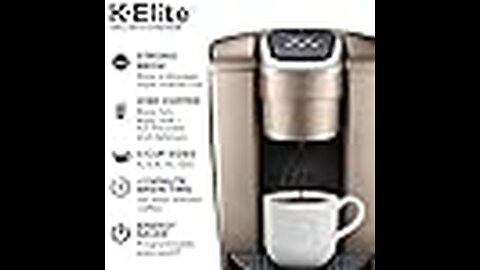 Keurig K-Elite Single Serve K-Cup Pod Coffee Maker, Brushed Gold