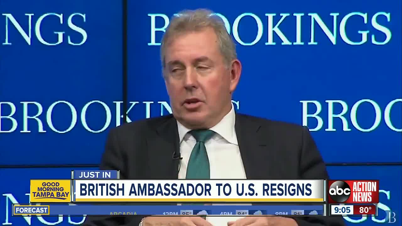 UK ambassador to US quits days after leaked cables on Trump