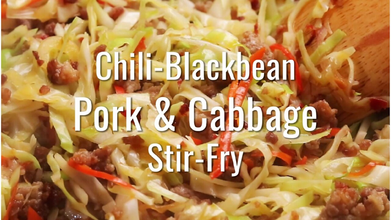 Keto Chili-Blackbean Pork Cabbage Stir-Fry Spicy Low-Carb Delight