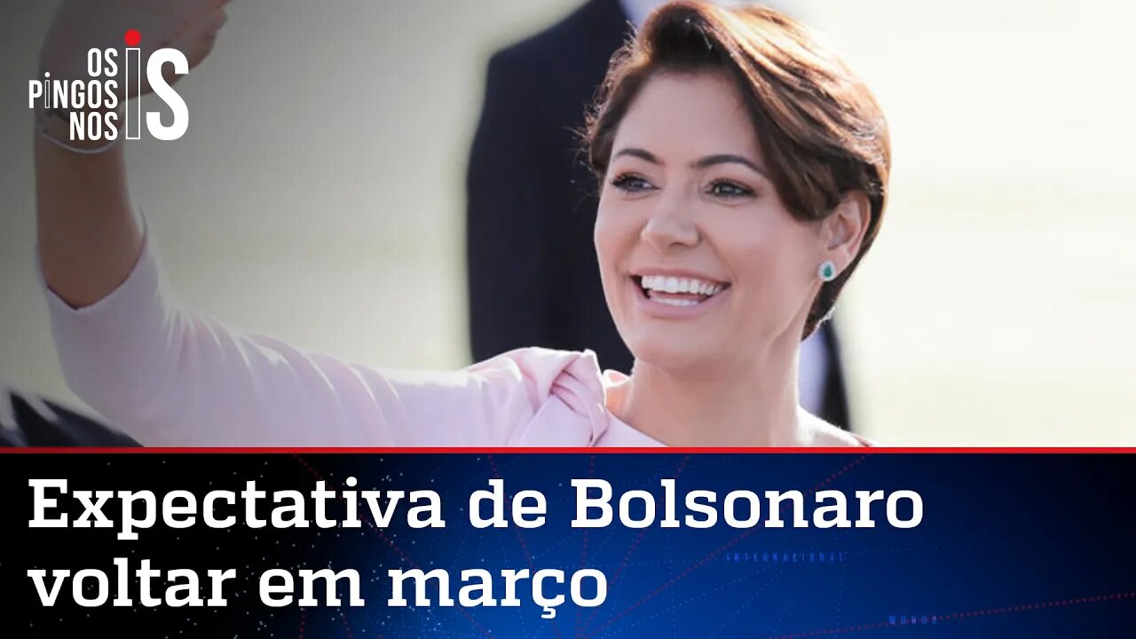 Michelle encontrará Bolsonaro em Orlando