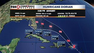 Hurricane Dorian -- 2pm Wednesday Latest