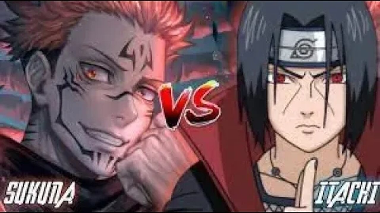 GOD of Genjutsu Vs King Of Curses Full Fight Scene #narutoshippuden #itachi #jujutsukaisen #sukuna