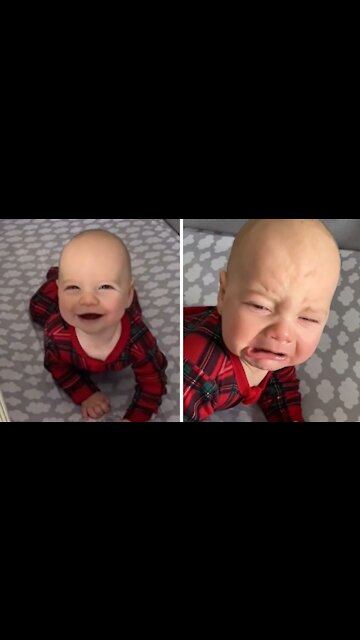 Smiling Baby Remembers It's Naptime, Instantly Gets Angry